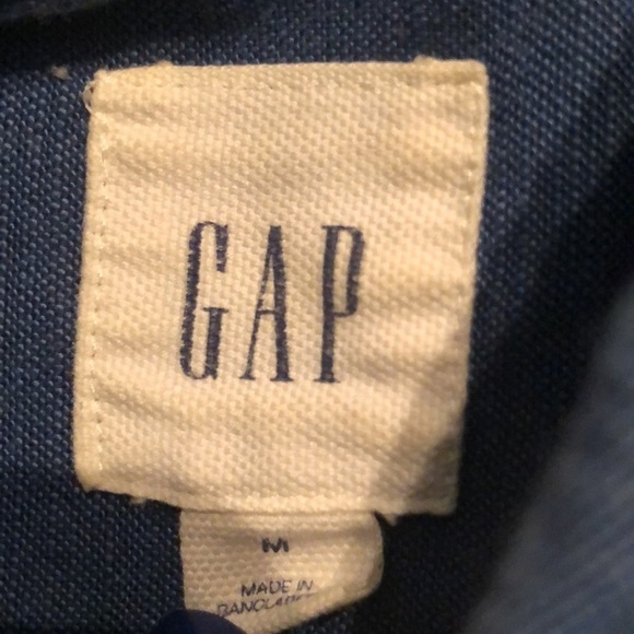 GAP Mens M Blue Button Down Shirt - Picture 3 of 5